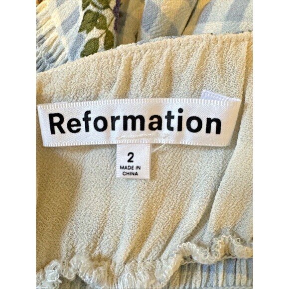 Reformation Embry Size 2 Midi Floral Dress Spaghetti Straps - Picture 7 of 16